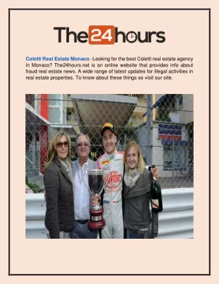 Coletti Real Estate Monaco  The24hours.net