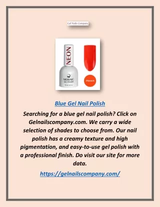 Blue Gel Nail Polish | Gelnailscompany.com