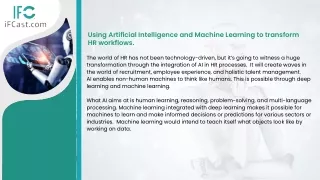 using artificial intelligence and machine