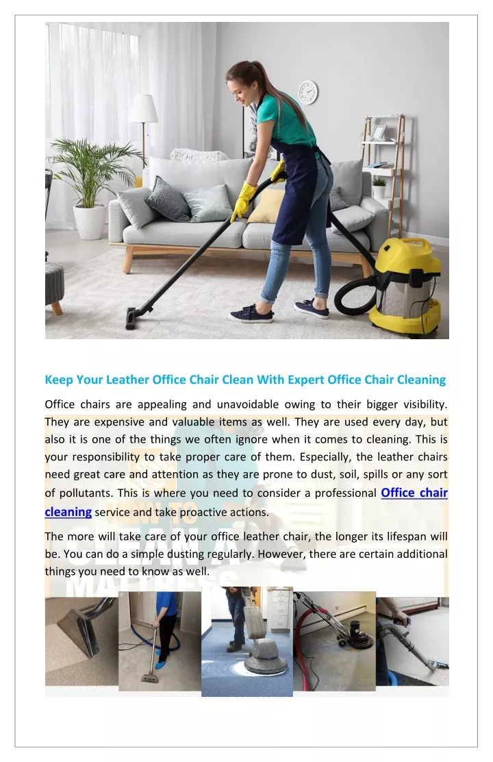 keep your leather office chair clean with expert