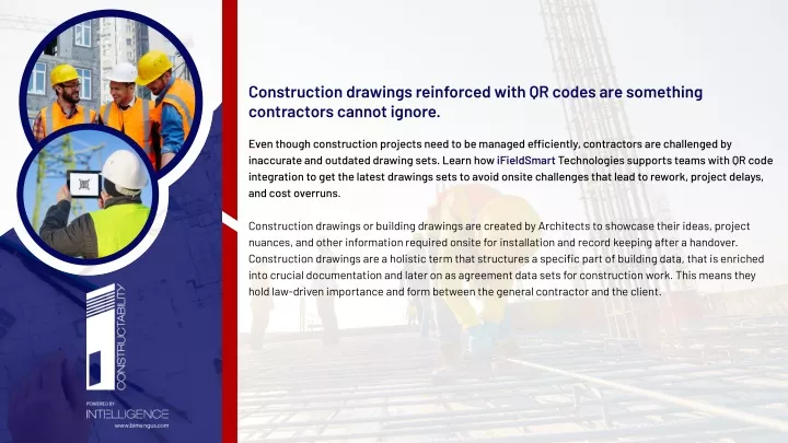 construction drawings reinforced with qr codes