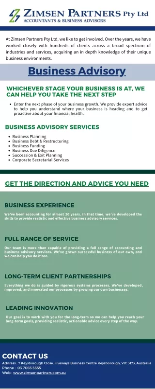 Leading business advisory Service Is Just a Call Away