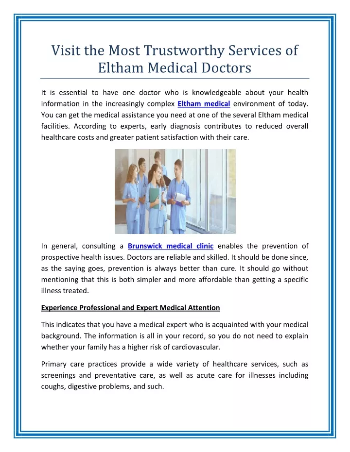 visit the most trustworthy services of eltham