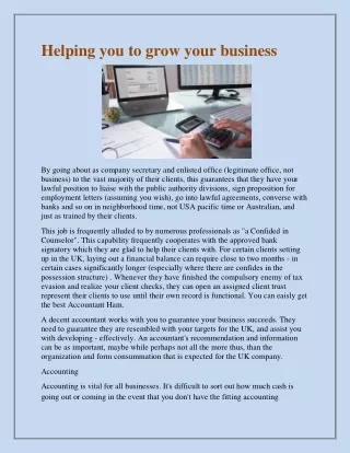 helping you to grow your business