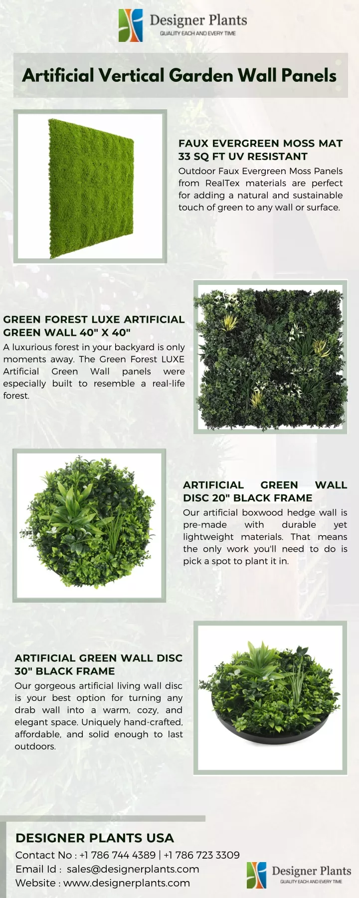 artificial vertical garden wall panels for adding