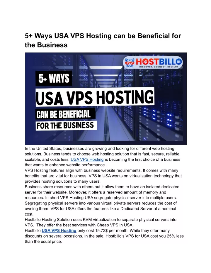 5 ways usa vps hosting can be beneficial