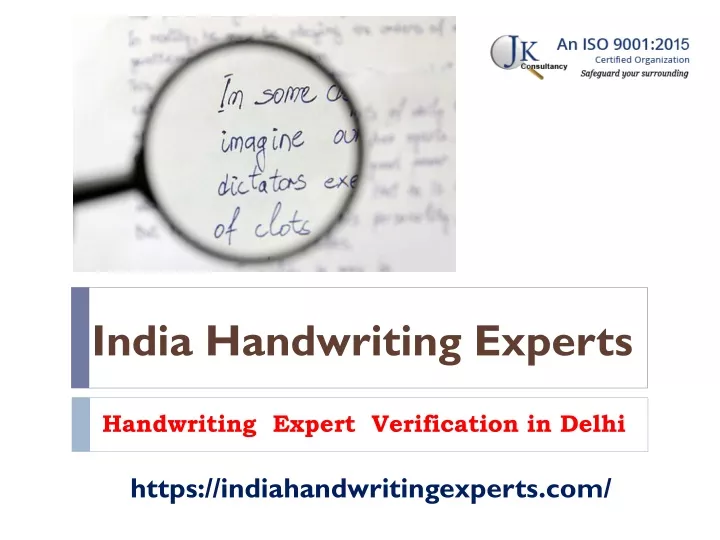 handwriting expert verification in delhi