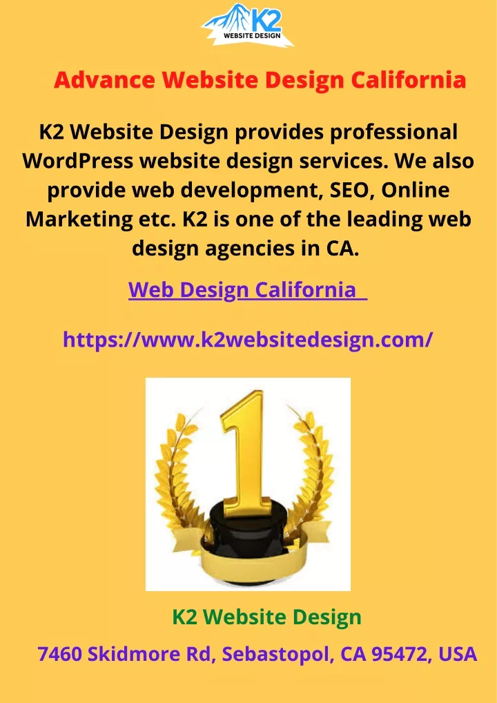 advance website design california