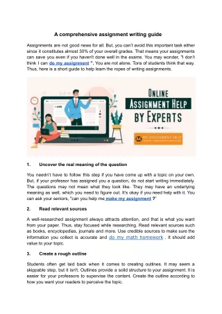 a comprehensive assignment writing guide