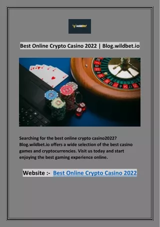 Best Online Crypto Casino 2022 | Blog.wildbet.io