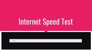 internet speed test