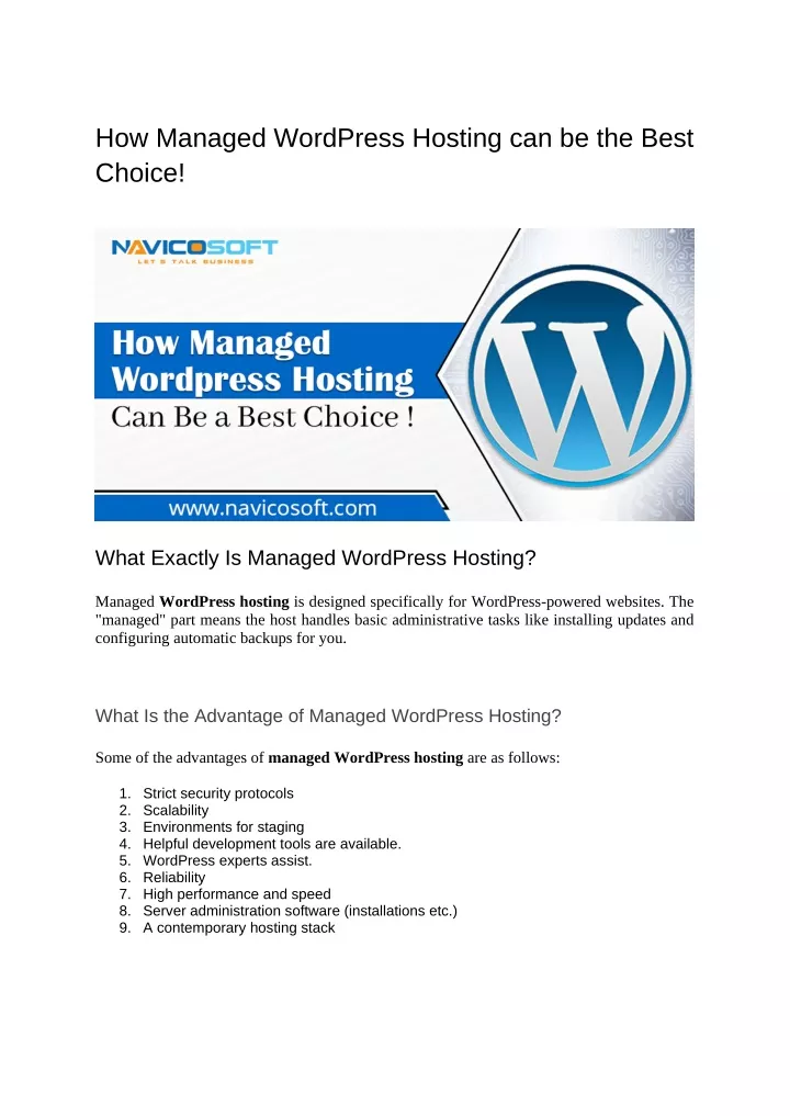 how managed wordpress hosting can be the best