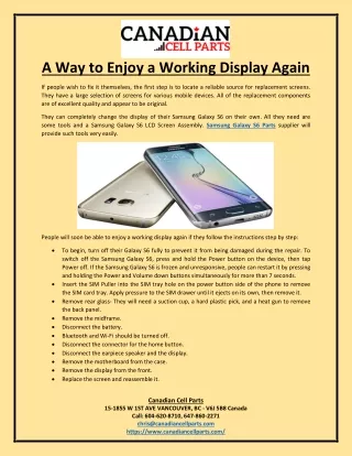 a way to enjoy a working display again
