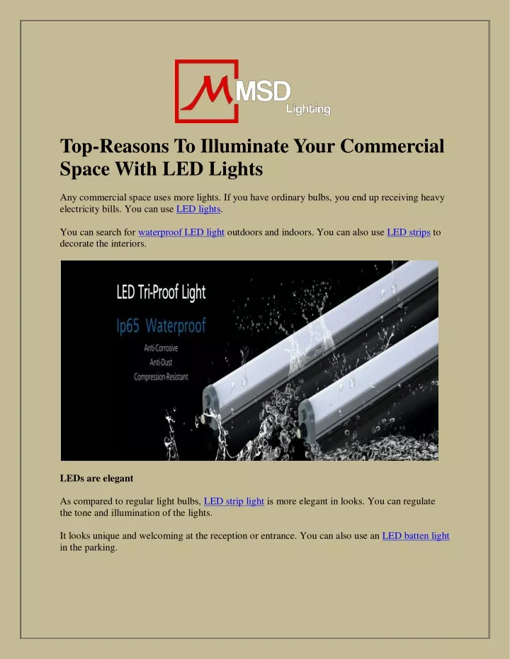 top reasons to illuminate your commercial space