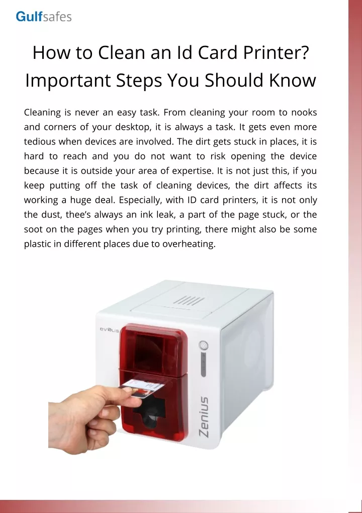 how to clean an id card printer important steps