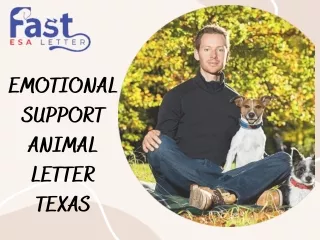 Emotional Support Animal Letter Texas - Fast ESA Letter