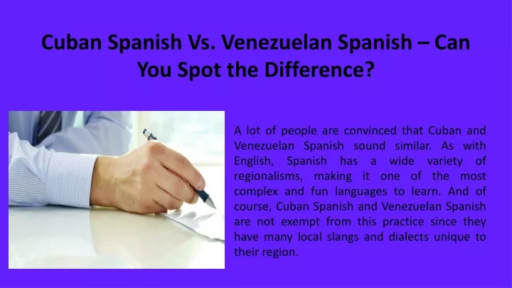 cuban spanish vs venezuelan spanish can you spot the difference