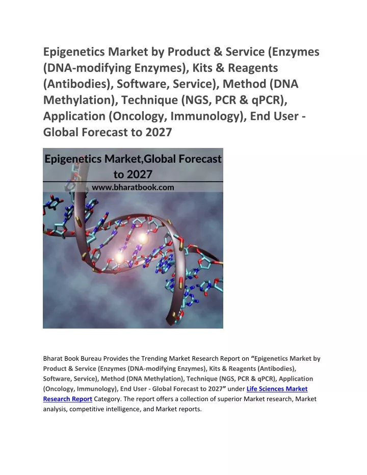 epigenetics market by product service enzymes