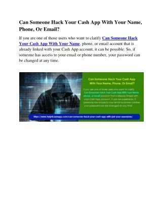 Can Someone Hack Your Cash App With Your Name, Phone, Or Email?