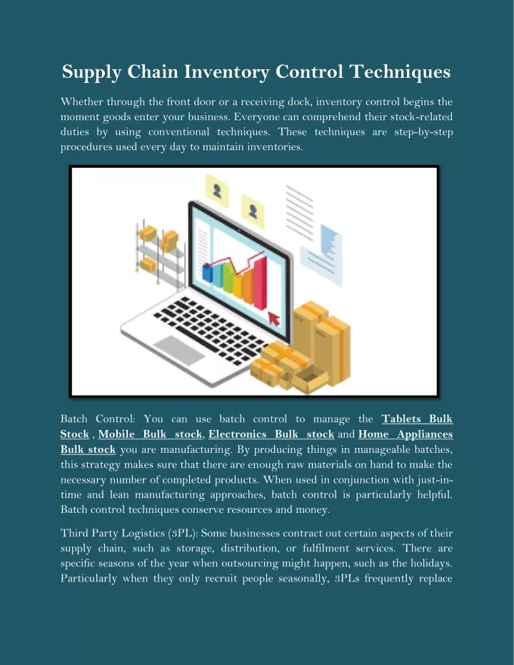 supply chain inventory control techniques