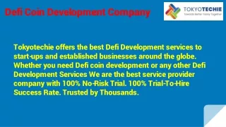 Defi Coin Development Company | DeFi Coin Development Services