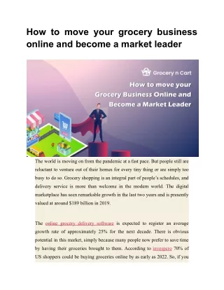 How to move your grocery business online and become a market leader