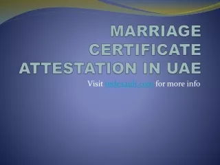 marriage certificate attestation in uae