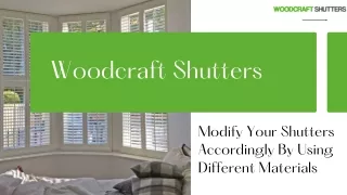 woodcraft shutters