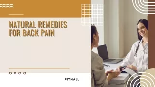 natural remedies for back pain