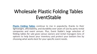 wholesale plastic folding tables eventstable