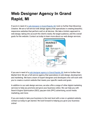 Web Designer Agency In Grand Rapid, MI