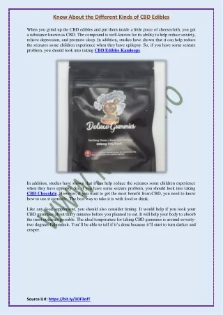 know about the different kinds of cbd edibles