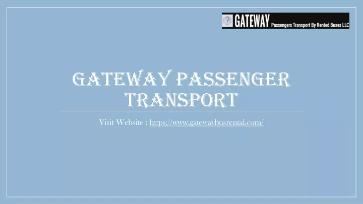 gateway passenger transport