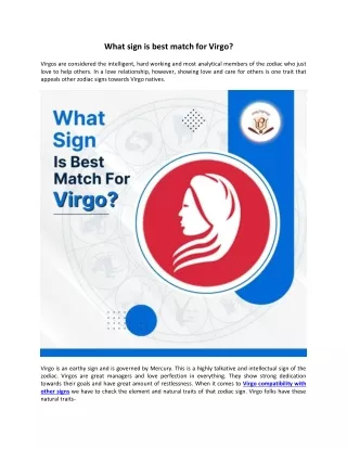 what sign is best match for virgo