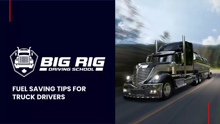 fuel saving tips for truck drivers