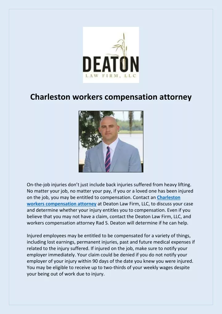 charleston workers compensation attorney