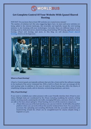 get complete control of your website with cpanel