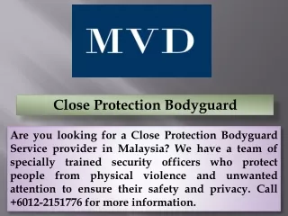 close protection bodyguard