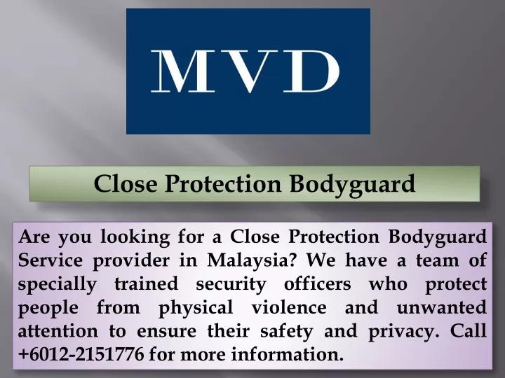 Bodyguard and Close Protection Services in Thailand