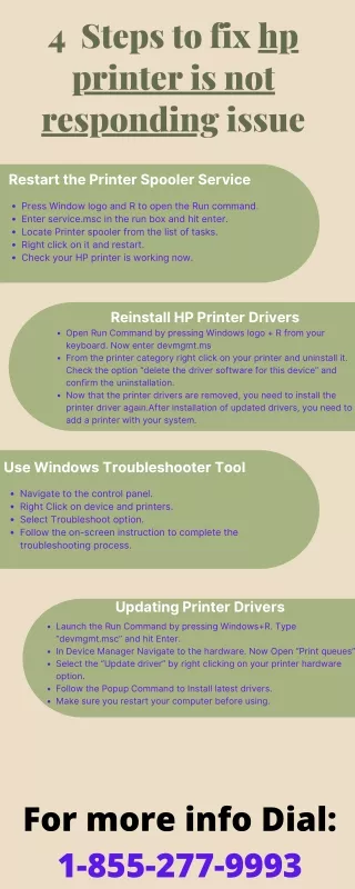 4 steps to fix hp printer is not responding issue
