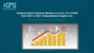 Carboxymethyl Cellulose Market 2021 Regional Trend | Growth Projections to 2027