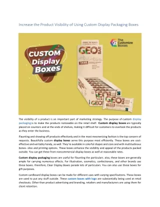 increase the product visibility of using custom