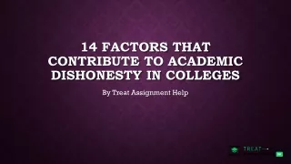 14 factors that contribute to academic dishonesty in colleges