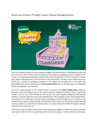 boost your product through custom display
