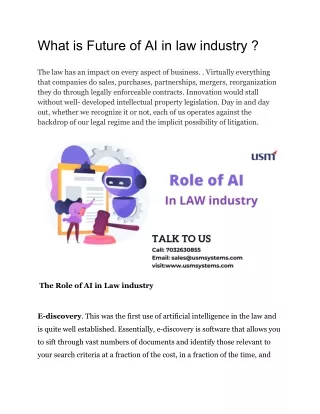 what is future of ai in law industry