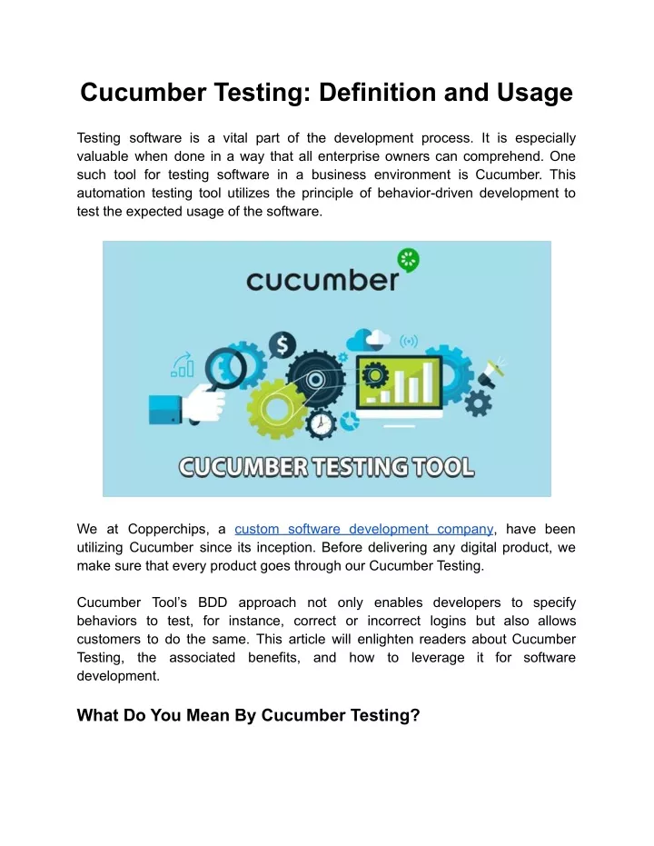 cucumber testing definition and usage