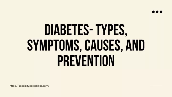 diabetes types symptoms causes and prevention