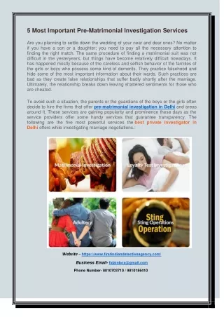 Best private detective agency in delhi NCR, Mumbai & Bangalore India