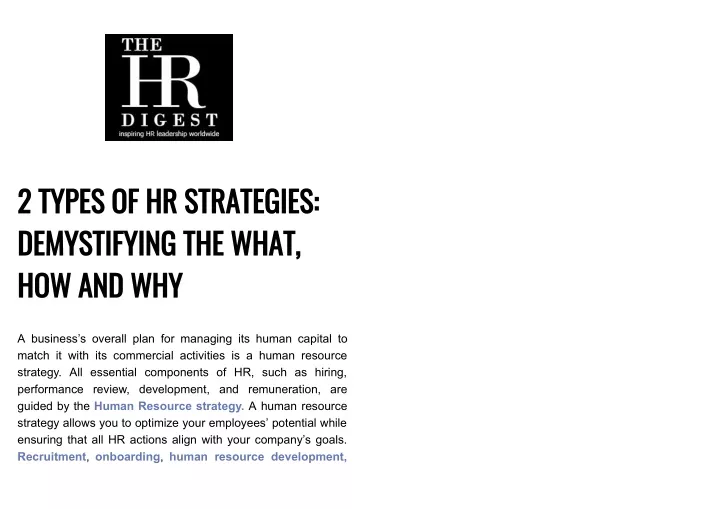 2 types of hr strategies demystifying the what
