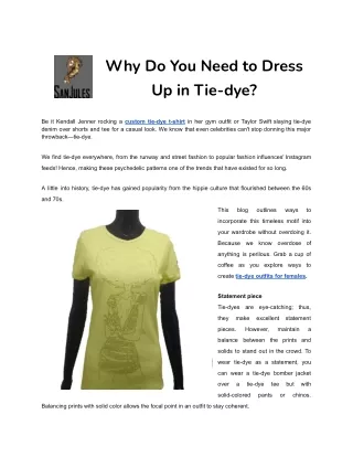 Shop Elegant Collections of Tie-Dye Outfits for Females